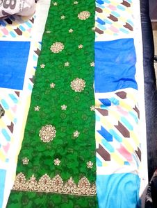 Embroidered Suite with heavy dupatta