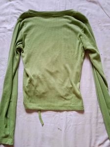 Cute Ruched Long Sleeve Top