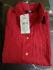 Sleeveless Red Tunic Top