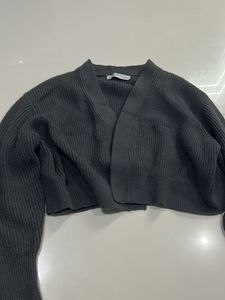 Zara Cropped Knit Cardigan
