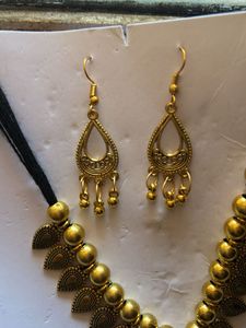 Gold imitation Peacock Necklace &amp; Earrings Set