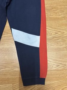 Women Navy Blue Joggers with Red Accents