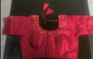 Not used Maroon Embroidered Blouse