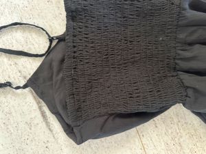 Chic Black Spaghetti Strap Mini Dress