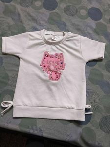 Beautiful White Party Top For 8-10 Years Girl