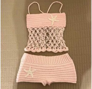 Crocheted Bikini Set with Starfish Detail