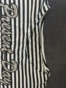 Striped T-Shirt with Graphic Print