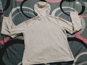 Cream Zip-Up Hoodie