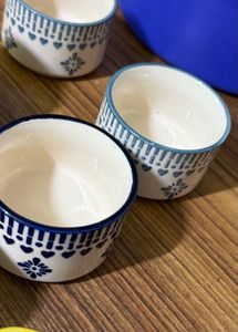 Set of 9 Decorative Ceramic Bowls