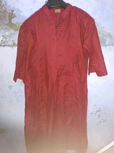 Maroon Cotton feeding Kurta