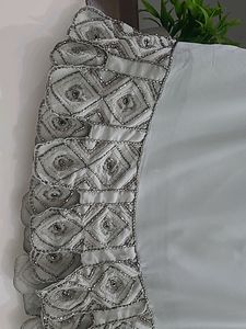 Embellished Long Skirt (Grey In Colour)