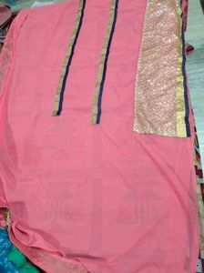Gorgeous Pink Designer Saree with Blouse