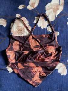 Unique Vintage Print Halter Top