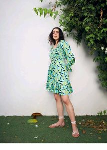 Retro Print Mini Dress