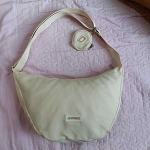 Daping Cream Crossbody Bag with Pouch
