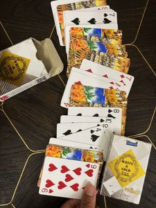 🤍✨ WHITE & GOLD PREMIUM PLAYING CARDS – 52 PIECES