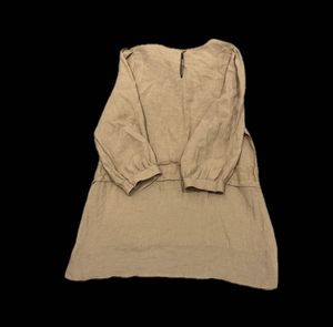 Linen Blend Tunic Top