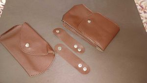 Brown Leather Tab/Mac Book Holder Cover