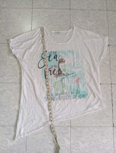 White Graphic Print T-Shirt