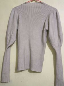 Ribbed Mock Neck Long Sleeve Top