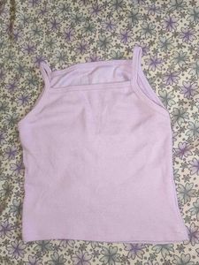 Light Purple Ribbed Tank Top
