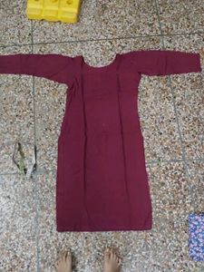 Maroon Long Sleeve Kurta