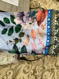Light Blue Floral Print turkish coord ser