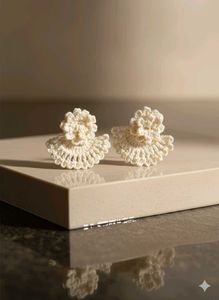 traditional and floral Handcrafted Crochet Earring