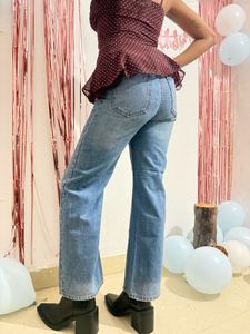 H&amp;M Sexy High-Waisted Wide-Leg Jeans