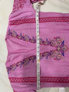 Embroidered Pink Kurta Set