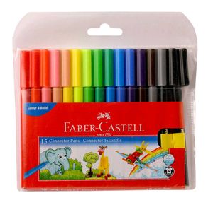 Faber-Castell 15 Connector Pens & Glitter Glue