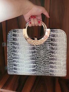 Vintage Crocodile Embossed Handbag