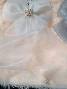 Elegant Pearl Bow Hair Clip set of 2