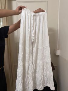 White Lucknowi Palazzo Pants