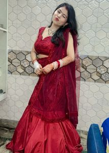 fish cut lehenga