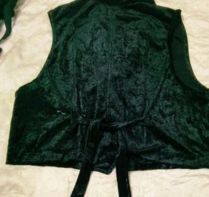 Elegant Black Velvet Vest
