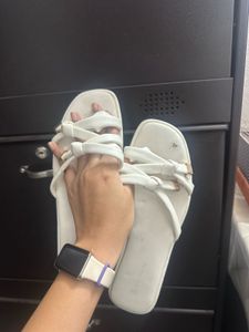 Stylish White Flat Sandals