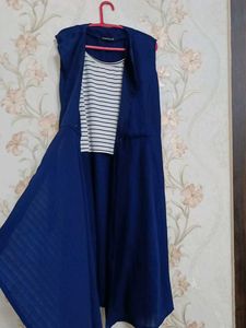 Chic Sleeveless Navy Blue Dress