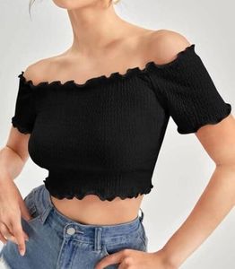 Off Shoulder Crop Top