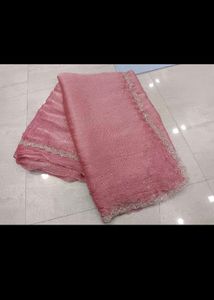 Elegant Pink Embellished Saree