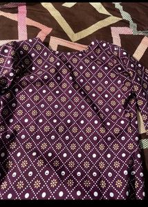 Elegant Maroon Floral Print Kurta