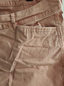 Chic Peach Denim Trousers