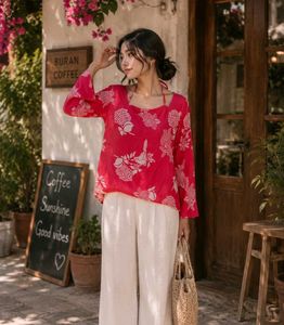 Vibrant Pink Floral Kurta