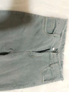 Grey bootcut jeans