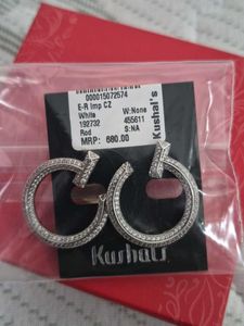 Diamond Sparkling Nail Hoop Earrings