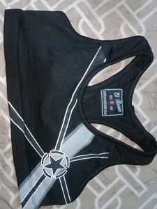 SALE 🔥 !! Black Sports Bra with Star Design!!