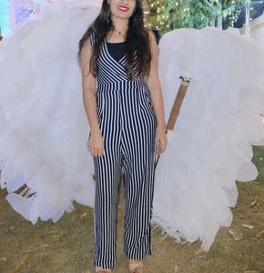 Striped Sleeveless Jumpsuit