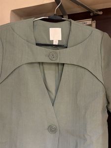 Sage Green Cutout Blazer