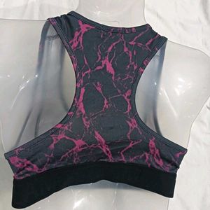 🪔 Stylish Marble Print Sports Bra