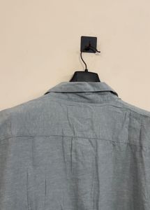 Light Blue Linen Blend Shirt